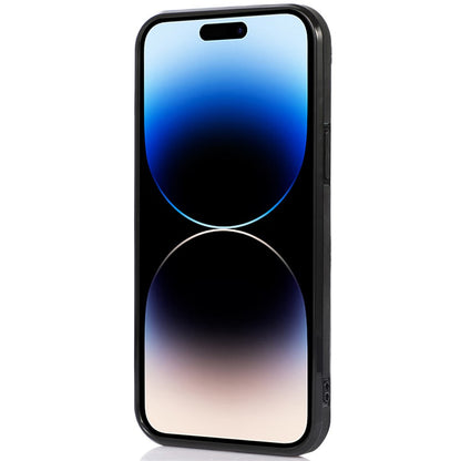 For iPhone 14 Pro Max 6.7 inch Tri-fold Wallet Kickstand Phone Back Cover PU Leather + TPU Anti-scratch Case