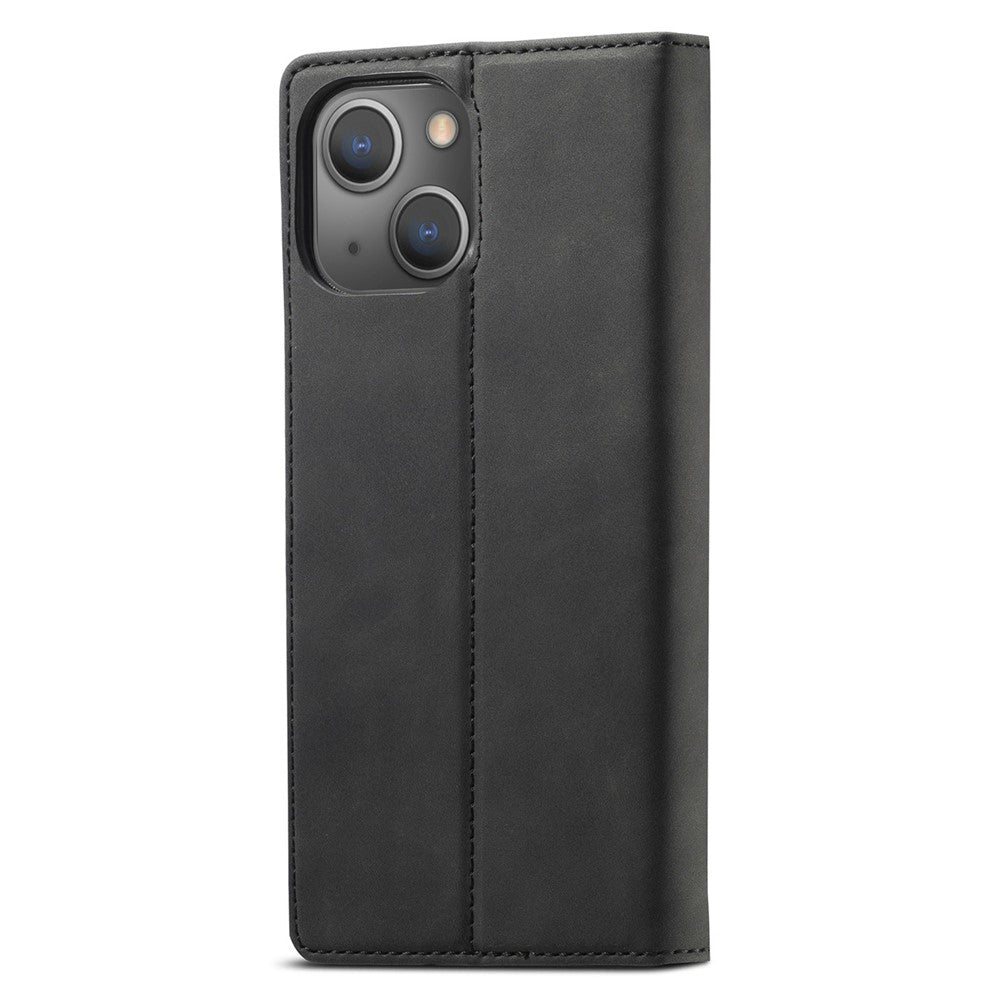 LC.IMEEKE For iPhone 14 Plus PU Leather Wallet Folio Flip Case Magnetic Auto-absorbed Stand Cover