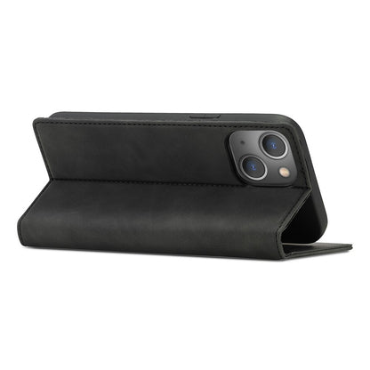 LC.IMEEKE For iPhone 14 Plus PU Leather Wallet Folio Flip Case Magnetic Auto-absorbed Stand Cover