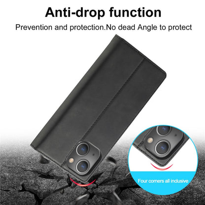 LC.IMEEKE For iPhone 14 Plus PU Leather Wallet Folio Flip Case Magnetic Auto-absorbed Stand Cover