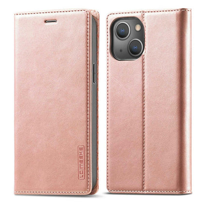 LC.IMEEKE For iPhone 14 Plus PU Leather Wallet Folio Flip Case Magnetic Auto-absorbed Stand Cover