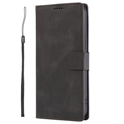 For iPhone 14 Pro Max 6.7 inch PU Leather Wallet Function Phone Shockproof Case Anti-drop Stand Cover with Strap