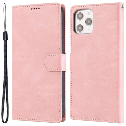 For iPhone 14 Pro Max 6.7 inch PU Leather Wallet Function Phone Shockproof Case Anti-drop Stand Cover with Strap