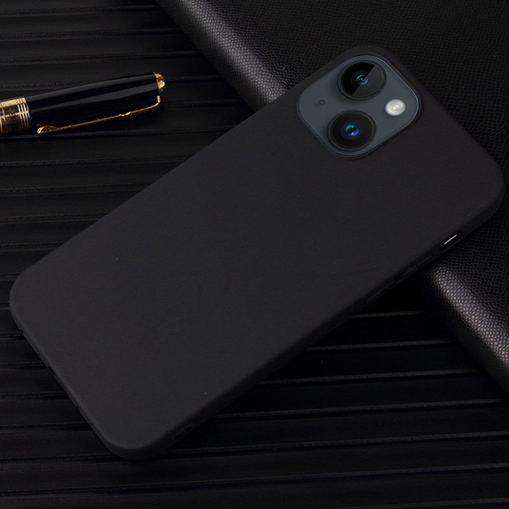 For iPhone 14 / 13 Matte Surface Flexible TPU Phone Cover Anti-Drop Back Case