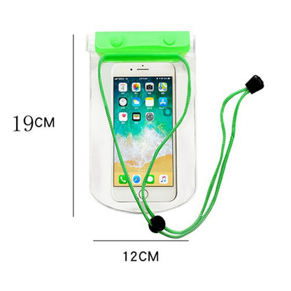 3-Layer Thicken Waterproof Bag for Under 7-inches Mobile Phone Beach Pool Dry Bag with Adjustable Lanyard