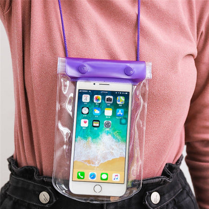 3-Layer Thicken Waterproof Bag for Under 7-inches Mobile Phone Beach Pool Dry Bag with Adjustable Lanyard