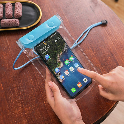 3-Layer Thicken Waterproof Bag for Under 7-inches Mobile Phone Beach Pool Dry Bag with Adjustable Lanyard