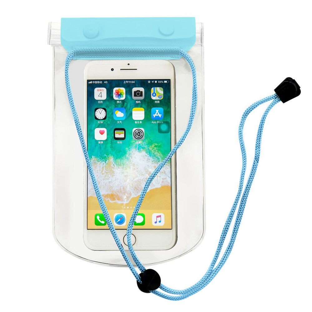 3-Layer Thicken Waterproof Bag for Under 7-inches Mobile Phone Beach Pool Dry Bag with Adjustable Lanyard