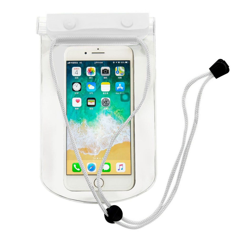 3-Layer Thicken Waterproof Bag for Under 7-inches Mobile Phone Beach Pool Dry Bag with Adjustable Lanyard