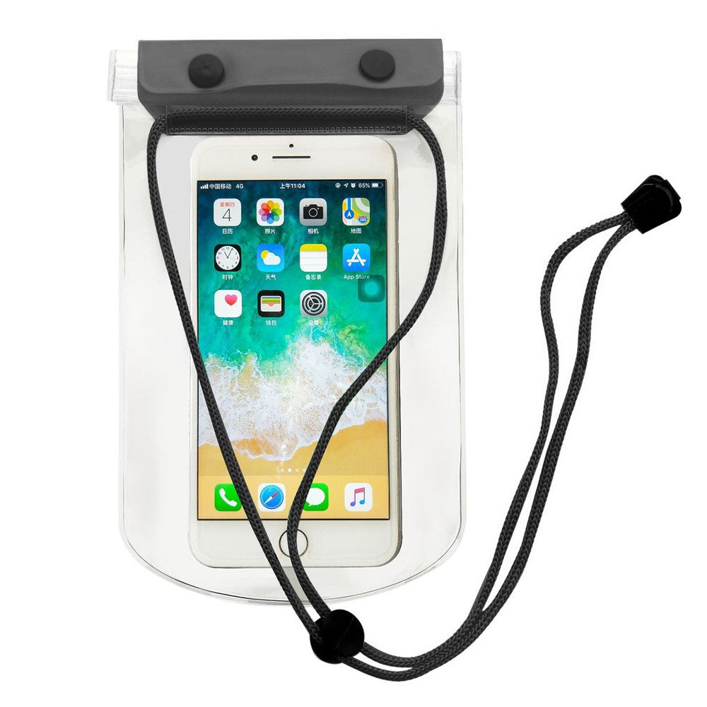 3-Layer Thicken Waterproof Bag for Under 7-inches Mobile Phone Beach Pool Dry Bag with Adjustable Lanyard