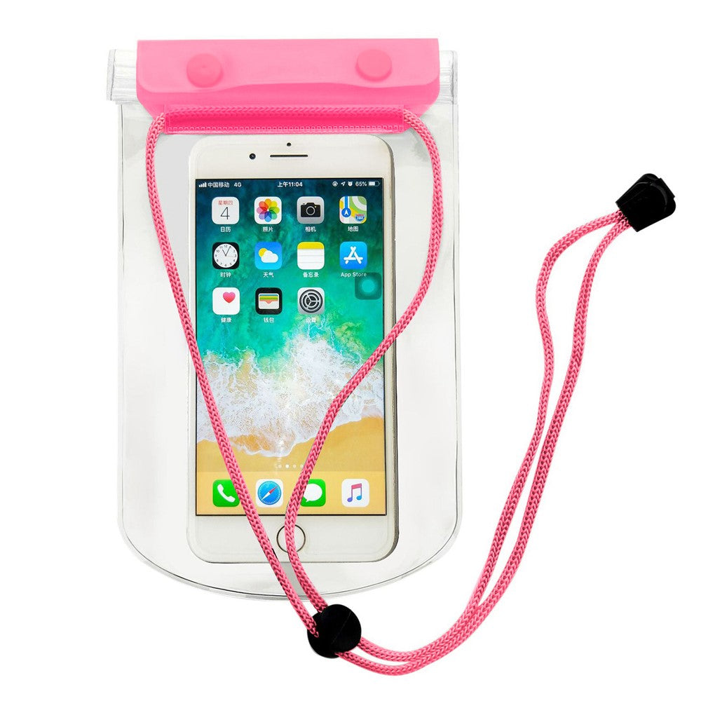 3-Layer Thicken Waterproof Bag for Under 7-inches Mobile Phone Beach Pool Dry Bag with Adjustable Lanyard