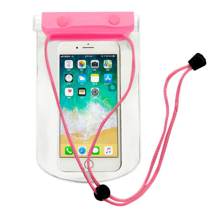 3-Layer Thicken Waterproof Bag for Under 7-inches Mobile Phone Beach Pool Dry Bag with Adjustable Lanyard
