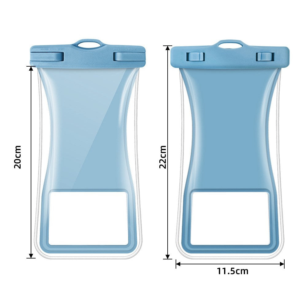 TPU Waterproof Bag for Under 7.2-inches Mobile Phone Beach Pool Phone Dry Bag with Floating Airbag