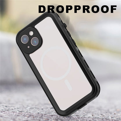 REDPEPPER Dot+ Series for iPhone 14 6.1 inch Compatible with MagSafe Wireless Charging Fall Proof Phone Cover IP68 Waterproof IP6X Dustproof Transparent Back Hybrid Phone Case