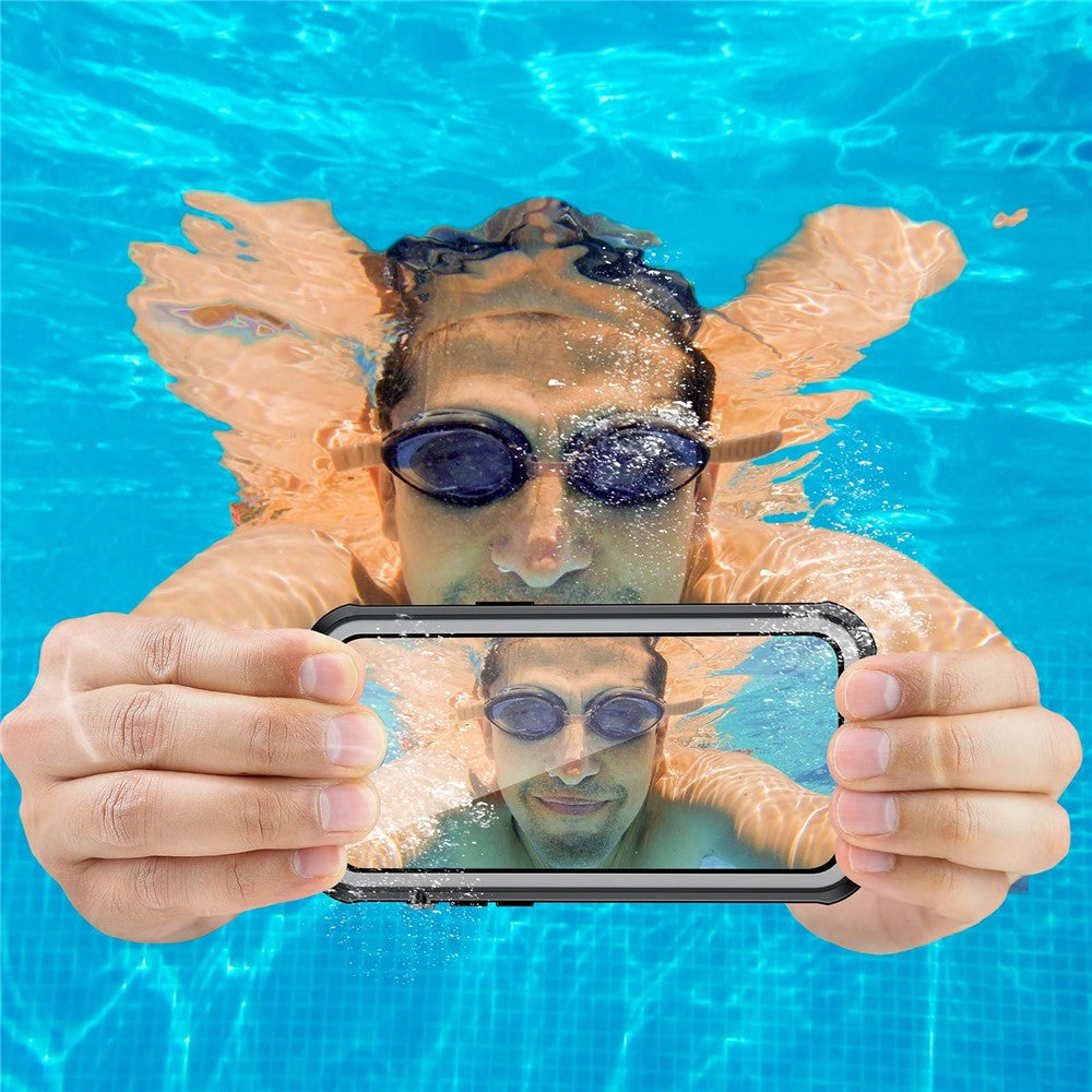 IP68 Waterproof Phone Case For iPhone 14 Plus Transparent Sensitive Touch PC+Neoprene Mobile Phone Cover