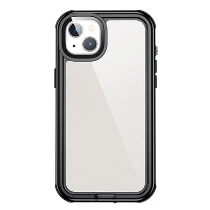 IP68 Waterproof Phone Case For iPhone 14 Plus Transparent Sensitive Touch PC+Neoprene Mobile Phone Cover