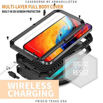 R-JUST For iPhone 14 6.1 inch Slide Camera Cover Silicone + Metal + Tempered Glass Screen Protector Phone Case Drop-proof Cover with Kickstand