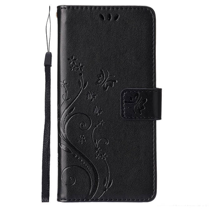 For iPhone 14 Pro Max 6.7 inch Imprinted Butterflies PU Leather Flip Wallet Case Stand Anti-fall Phone Cover with Strap