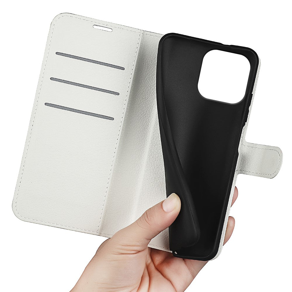 For iPhone 16 Pro Max Wallet Case Litchi Texture Phone Leather Cover