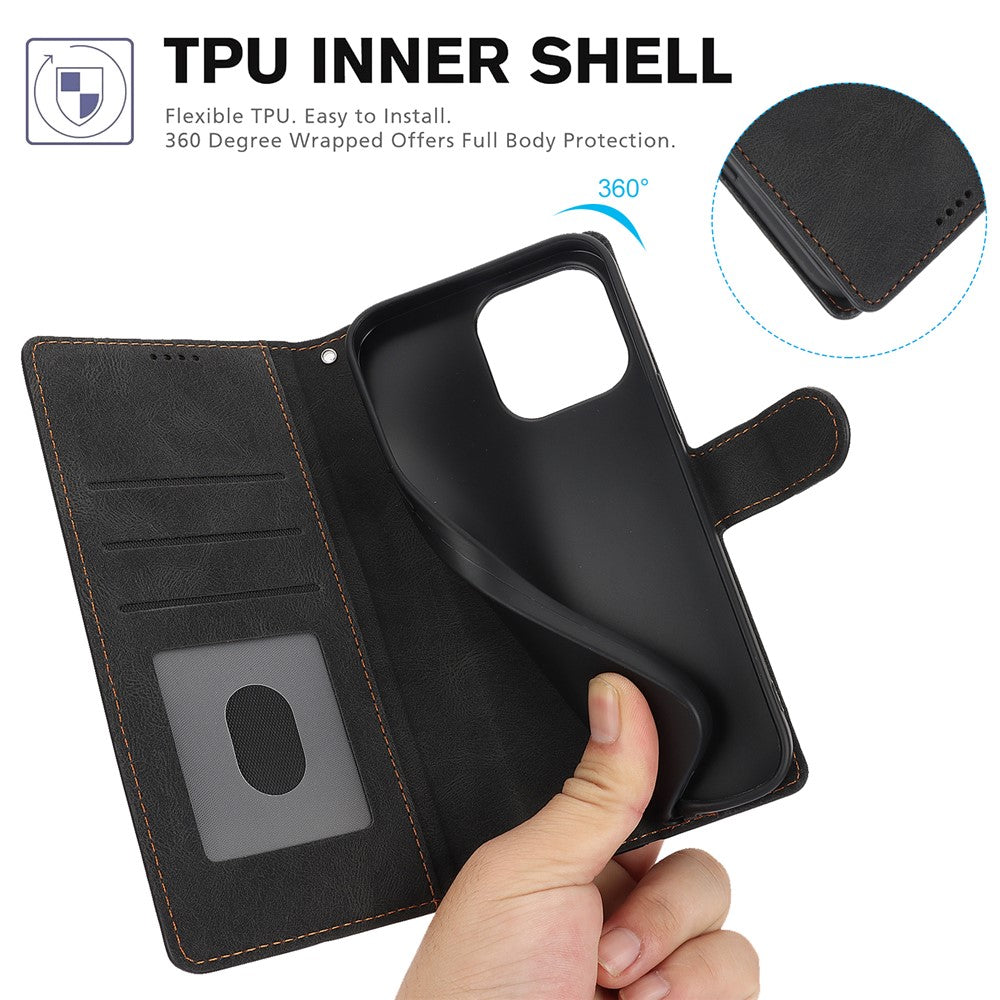 For iPhone 16 Pro Case PU Leather Card Slots Wallet Flip Phone Cover