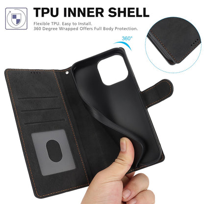 For iPhone 16 Pro Case PU Leather Card Slots Wallet Flip Phone Cover