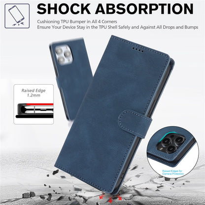 For iPhone 16 Pro Max Case Wallet PU Leather Stand Phone Cover with Wrist Strap
