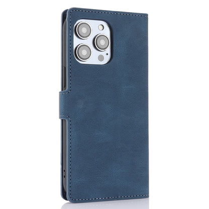 For iPhone 16 Pro Max Case Wallet PU Leather Stand Phone Cover with Wrist Strap