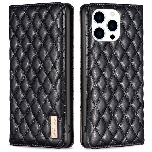 BINFEN COLOR BF Style-16 For iPhone 16 Pro Max Case PU Leather Phone Cover with Card Slots