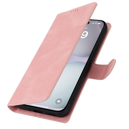 For iPhone 16 Case PU Leather Phone Cover Card Holder Magnetic Clasp Protective