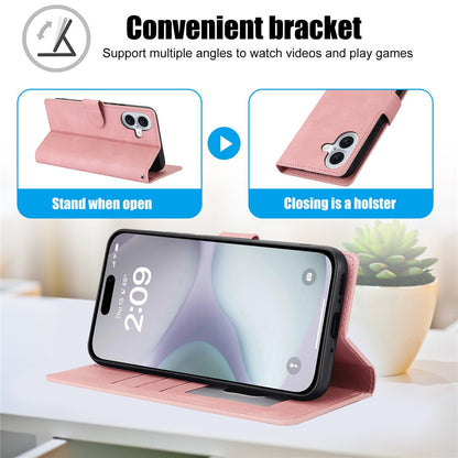 For iPhone 16 Case PU Leather Phone Cover Card Holder Magnetic Clasp Protective