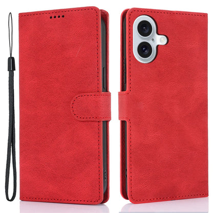 For iPhone 16 Case PU Leather Phone Cover Card Holder Magnetic Clasp Protective