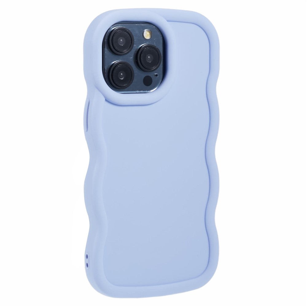 XL Series For iPhone 15 Pro Max Case Solid Color TPU Phone Cover with Wave Frame