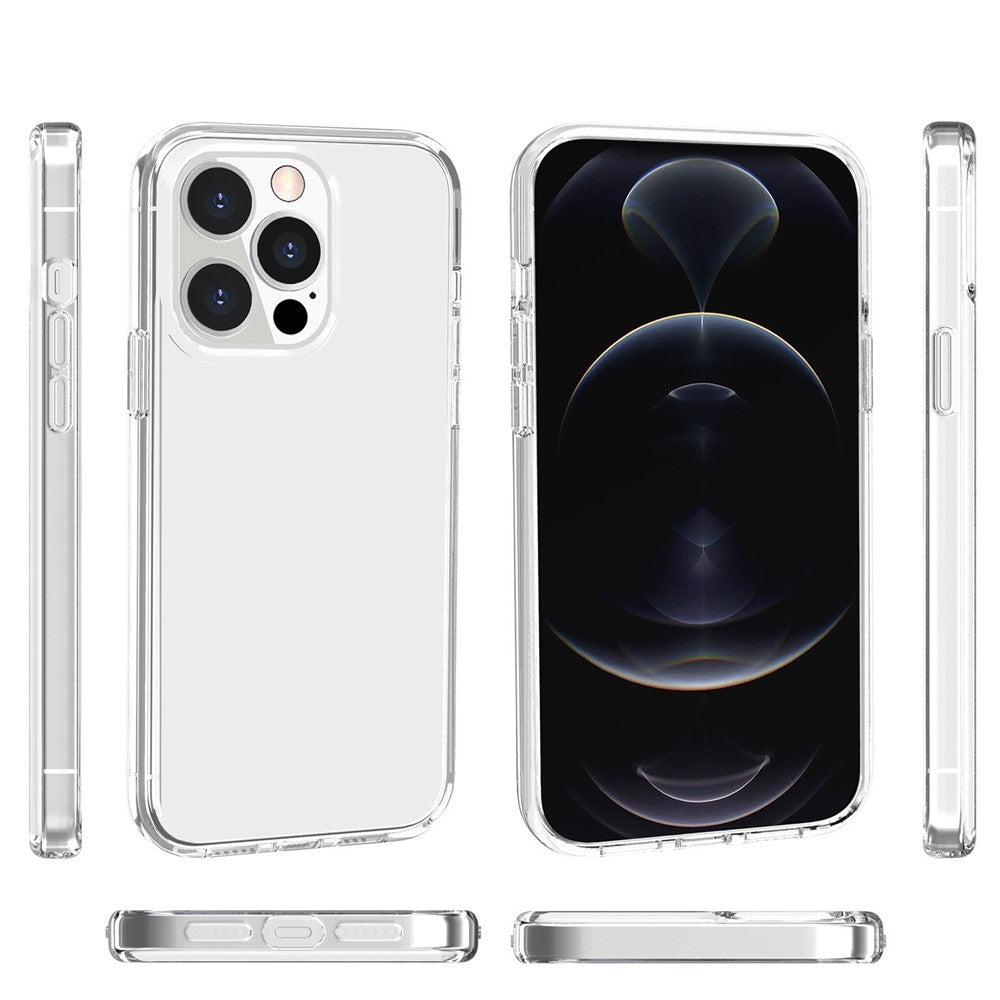 For iPhone 16 Pro Max Case PC + TPU Phone Cover Anti-Scratch Clear Back