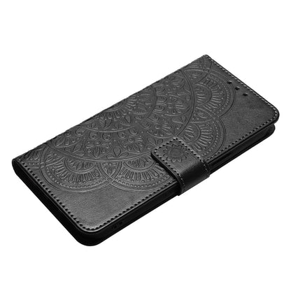 For iPhone 16 Pro Max Case Wallet PU Leather Mandala Pattern Phone Cover with Strap