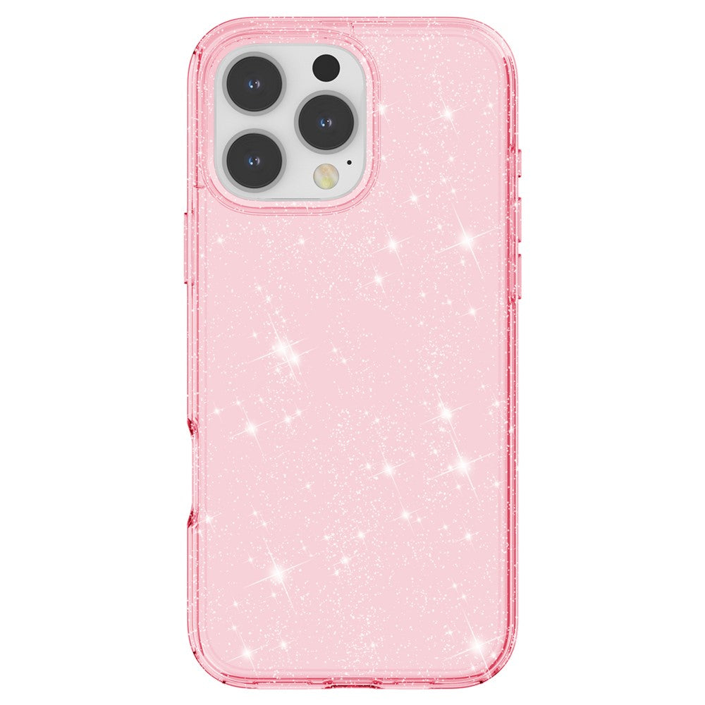 For iPhone 16 Pro Max Case Anti-Scratch PC+TPU Sparkly Glitter Phone Cover