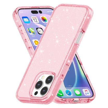 For iPhone 16 Pro Max Case Anti-Scratch PC+TPU Sparkly Glitter Phone Cover