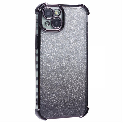 For iPhone 14 Plus Cell Phone Cover Glitter Gradient Electroplating Anti-Fall TPU Phone Case