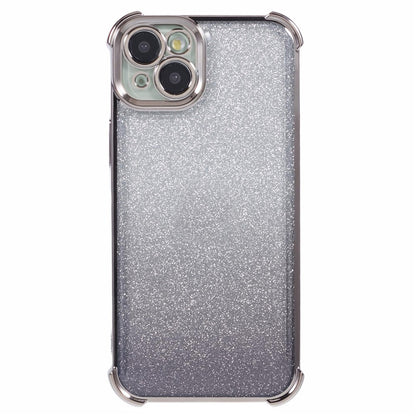 For iPhone 14 Plus Cell Phone Cover Glitter Gradient Electroplating Anti-Fall TPU Phone Case