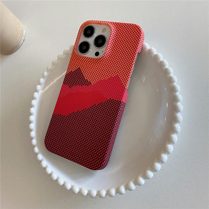 For iPhone 14 Pro Case Water Transfer Printing Anti-Scratch PC Phone Cover