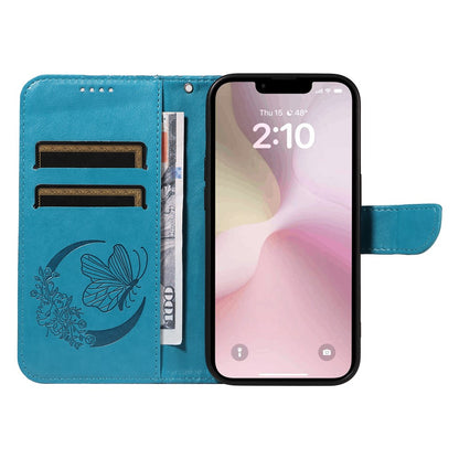 For iPhone 17e / 16e Case with Hand Strap Butterfly PU Leather Wallet Phone Cover