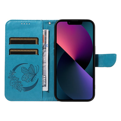 For iPhone 14 Case Butterfly Pattern Leather Phone Cover with Wallet Stand