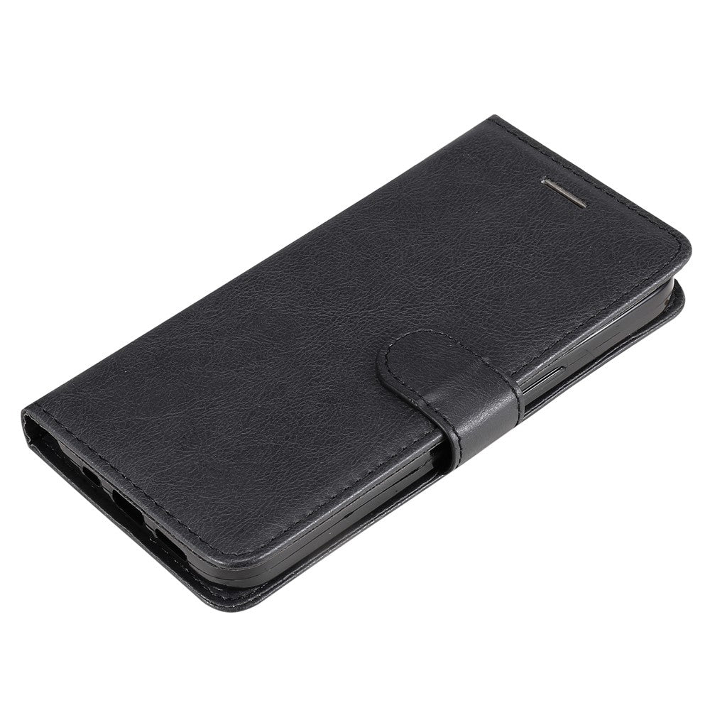 For iPhone 16 Pro Max Case Solid Color Leather Mobile Cover Wallet Stand with Strap