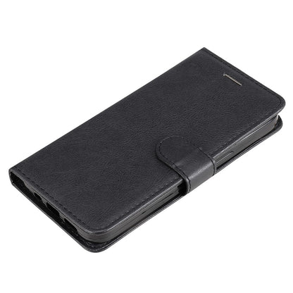For iPhone 16 Pro Max Case Solid Color Leather Mobile Cover Wallet Stand with Strap