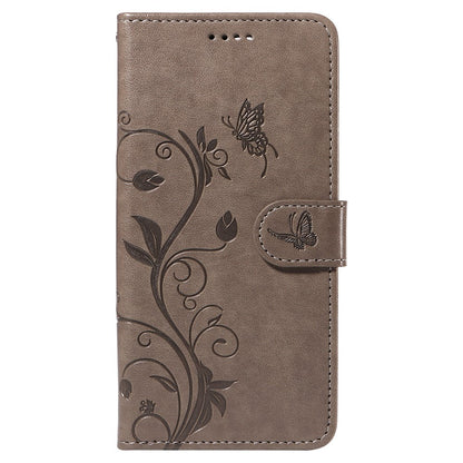 For iPhone 17e / 16e PU Leather Cases Flower Pattern Wallet Stand Phone Cover with Strap