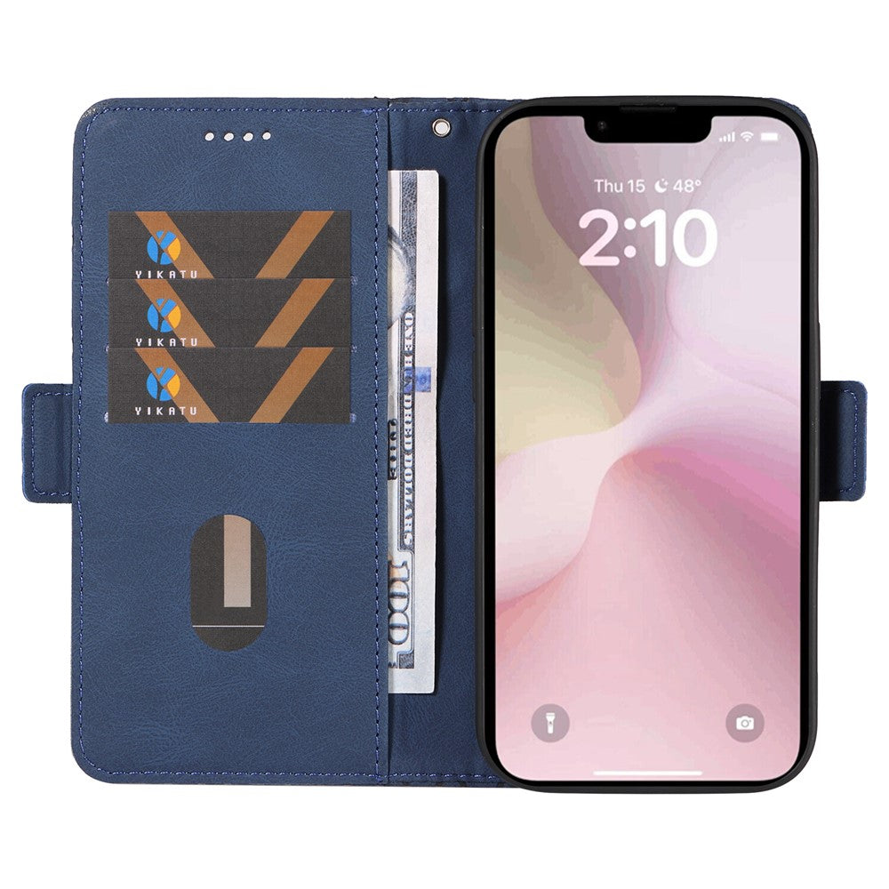 For iPhone 17e / 16e Wallet Case Rhombus Grid Leather Shockproof Phone Cover
