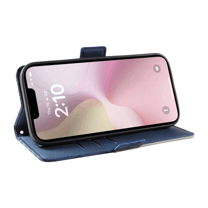 For iPhone 17e / 16e Wallet Case Rhombus Grid Leather Shockproof Phone Cover