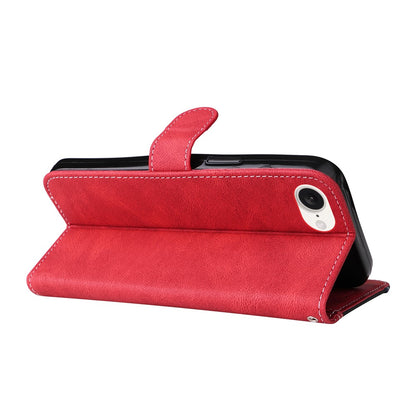 For iPhone 17e / 16e Case Wallet PU Leather Three-Color Splicing Phone Cover