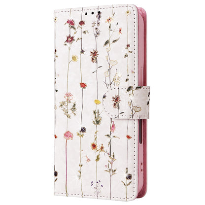 For iPhone 16 Case RFID Blocking Wallet Lacquered Design Mobile Phone Cover