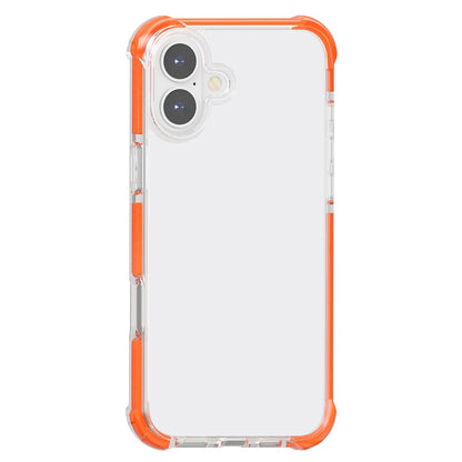 For iPhone 16 Case Four Corners Anti Drop Clear TPU + TPE + PC Phone Cover