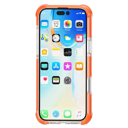 For iPhone 16 Case Four Corners Anti Drop Clear TPU + TPE + PC Phone Cover